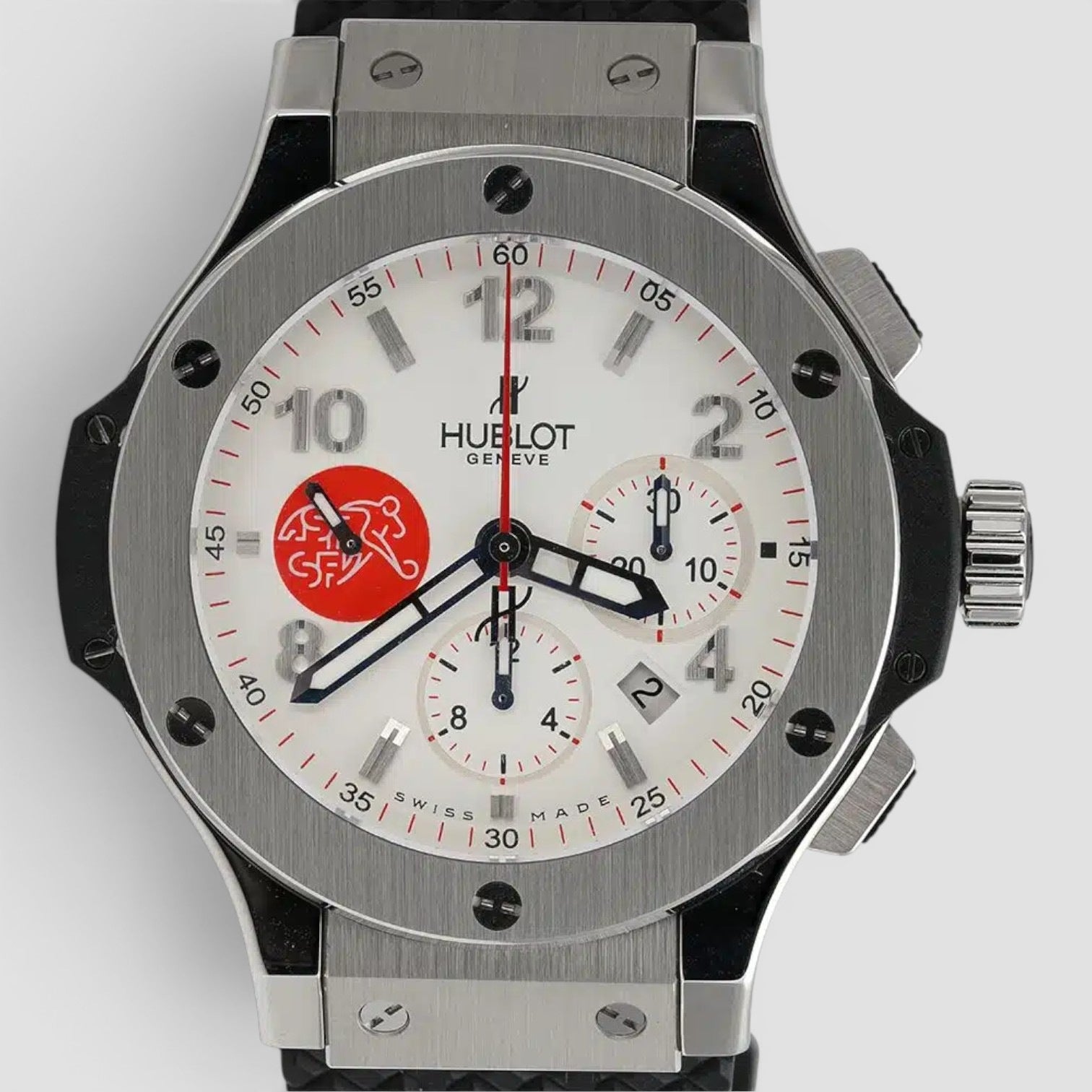 Stainless Steel White Dial Watch 44mm