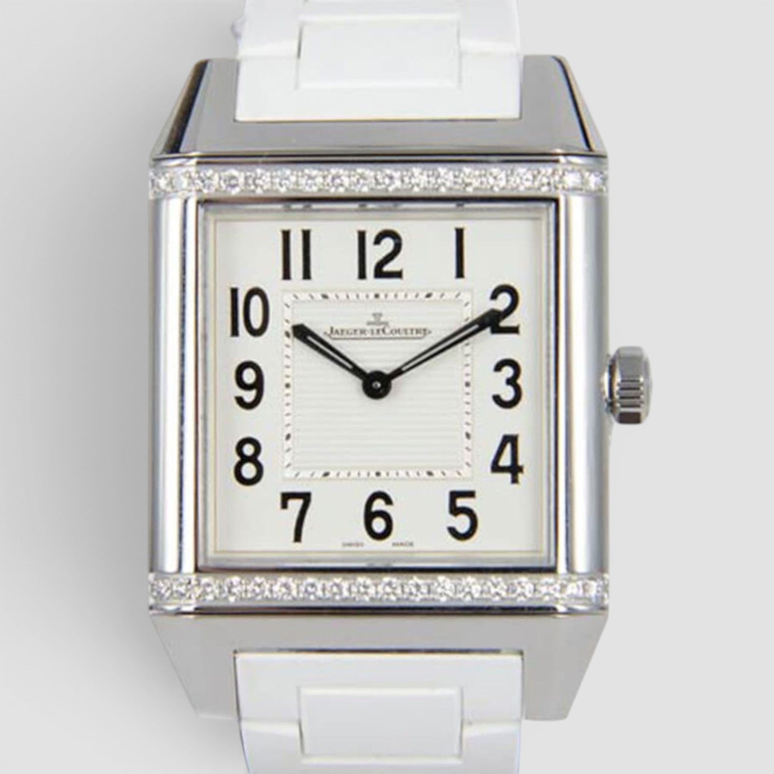 Reverso Squadra Classique White Dial Diamond