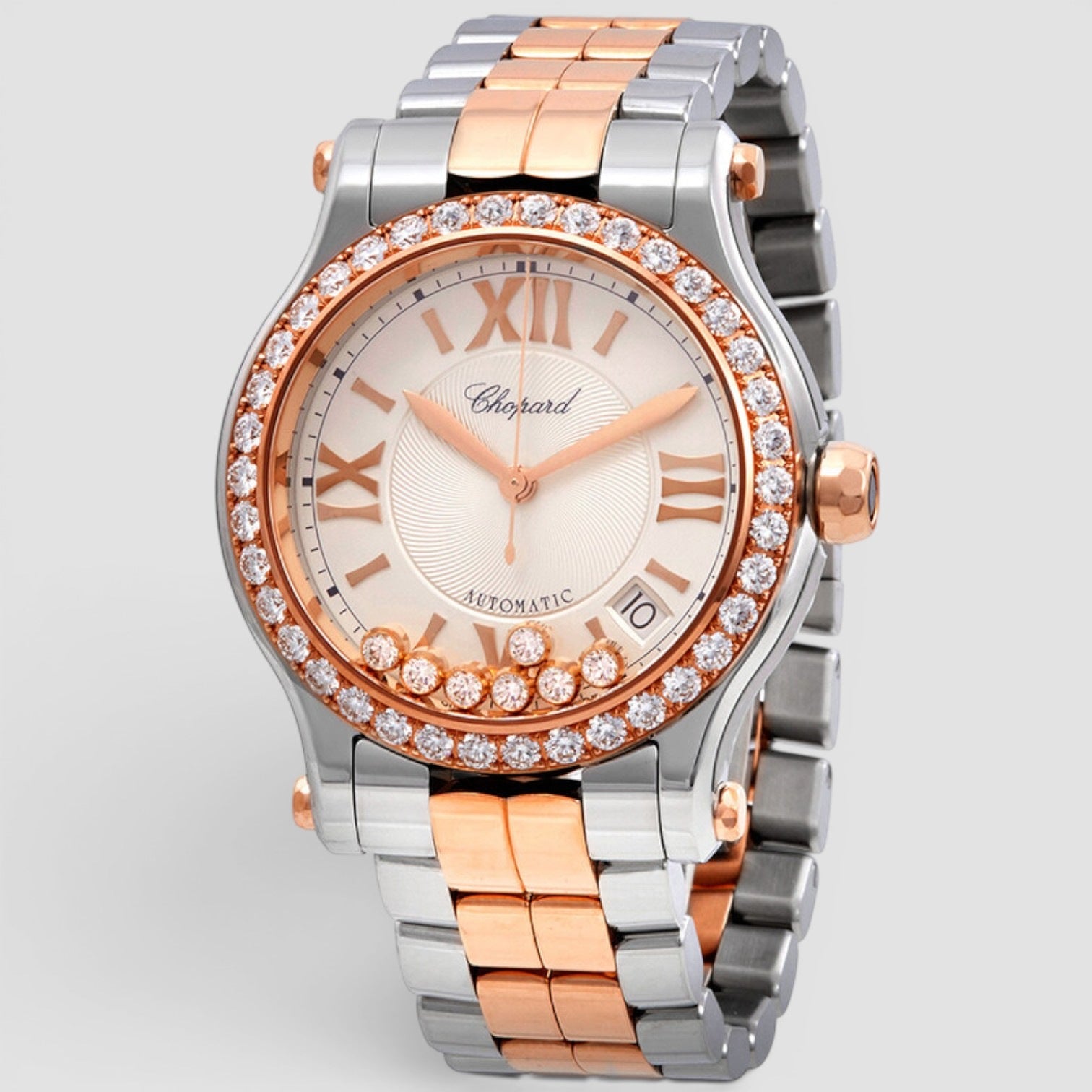 Happy Sport 36mm Gold & Steel Diamond Dial