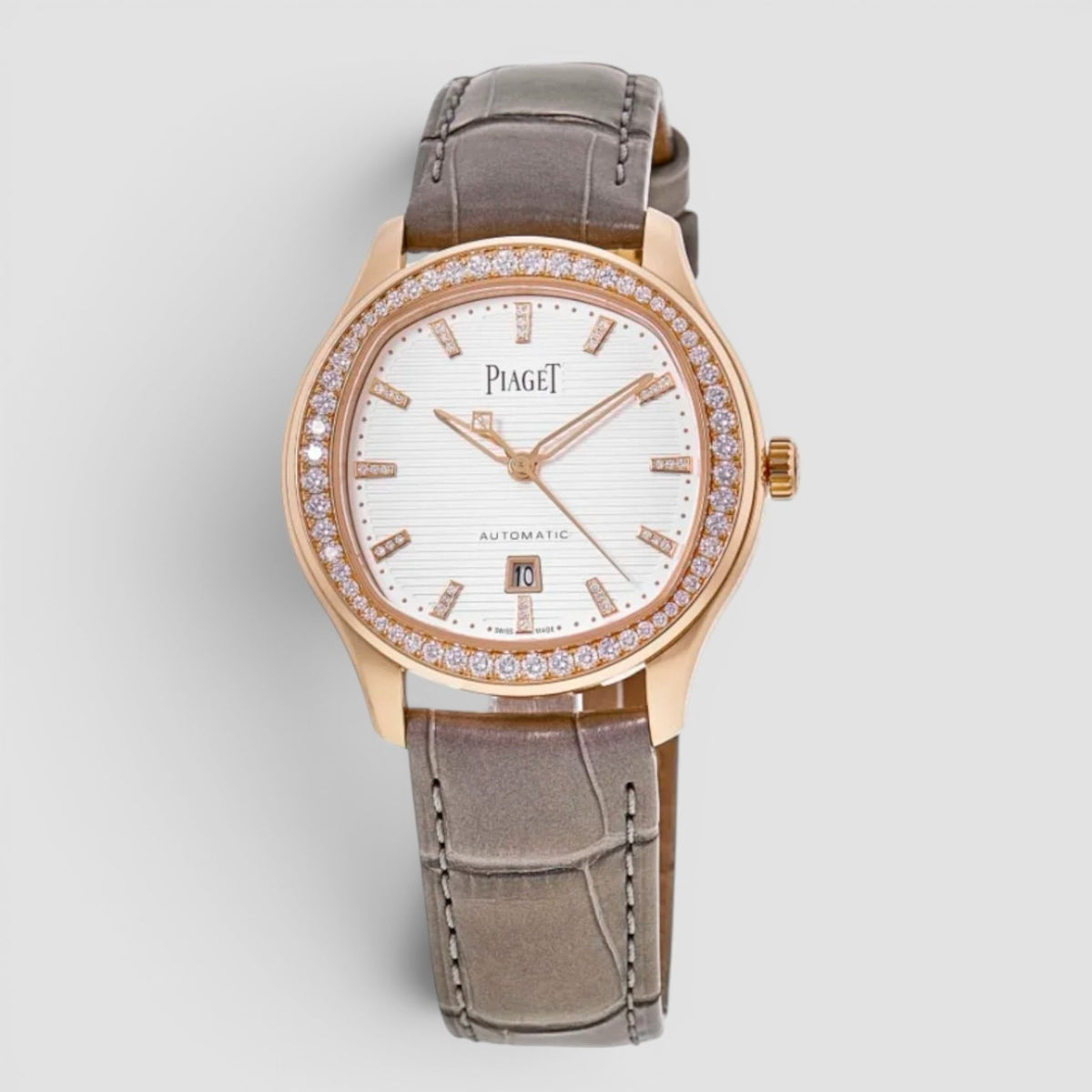 Polo Date 36mm 18K Rose Gold Diamond-Set Ladies’ Watch