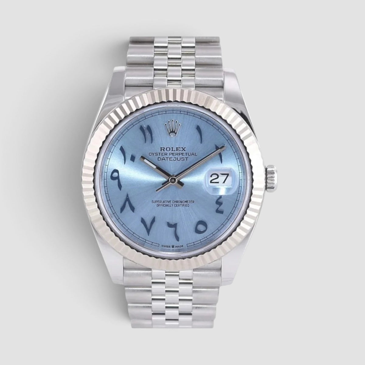 Datejust 41 Custom Ice Blue Arabic Dial