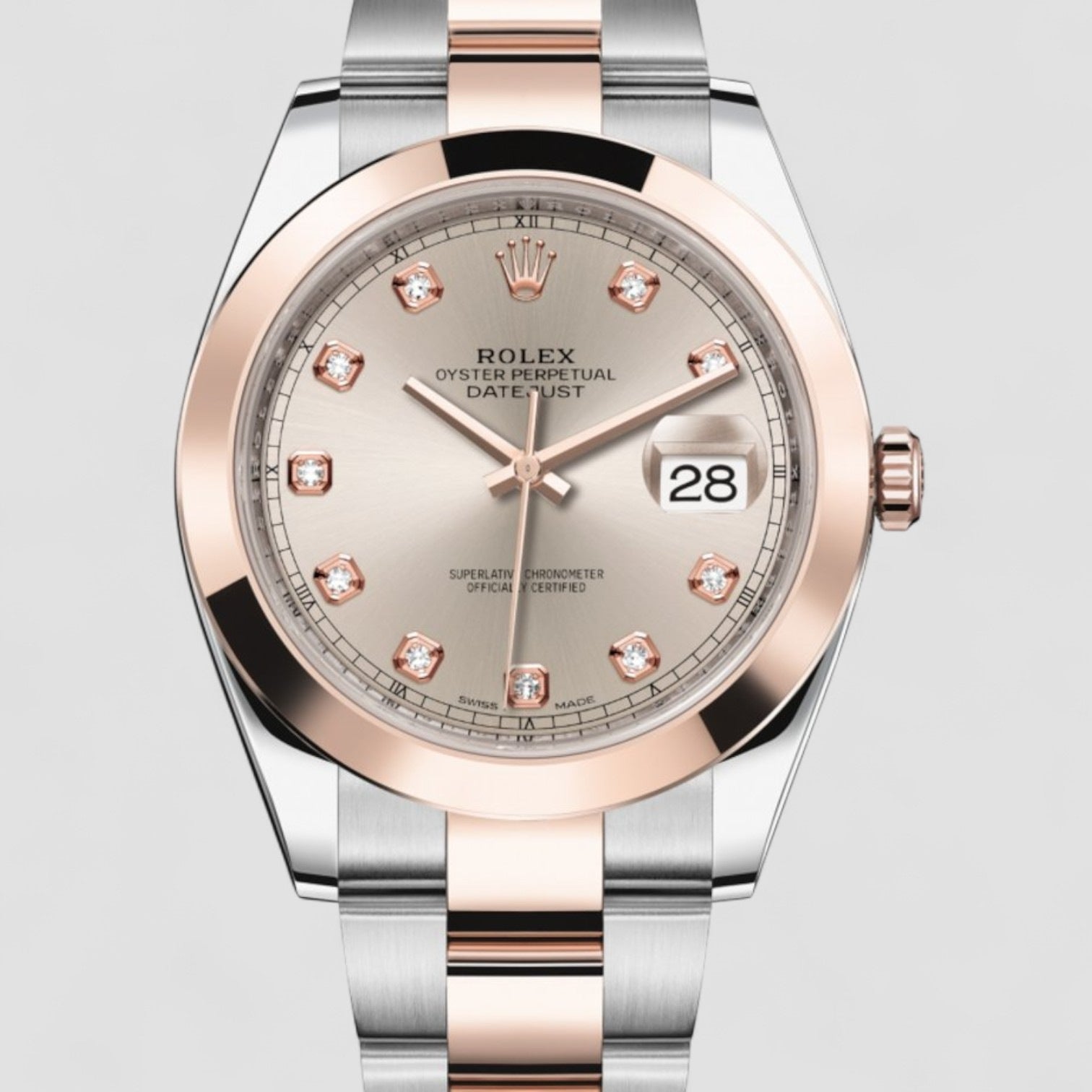 Datejust 41 Men's 18K Rose Gold & Steel Watch