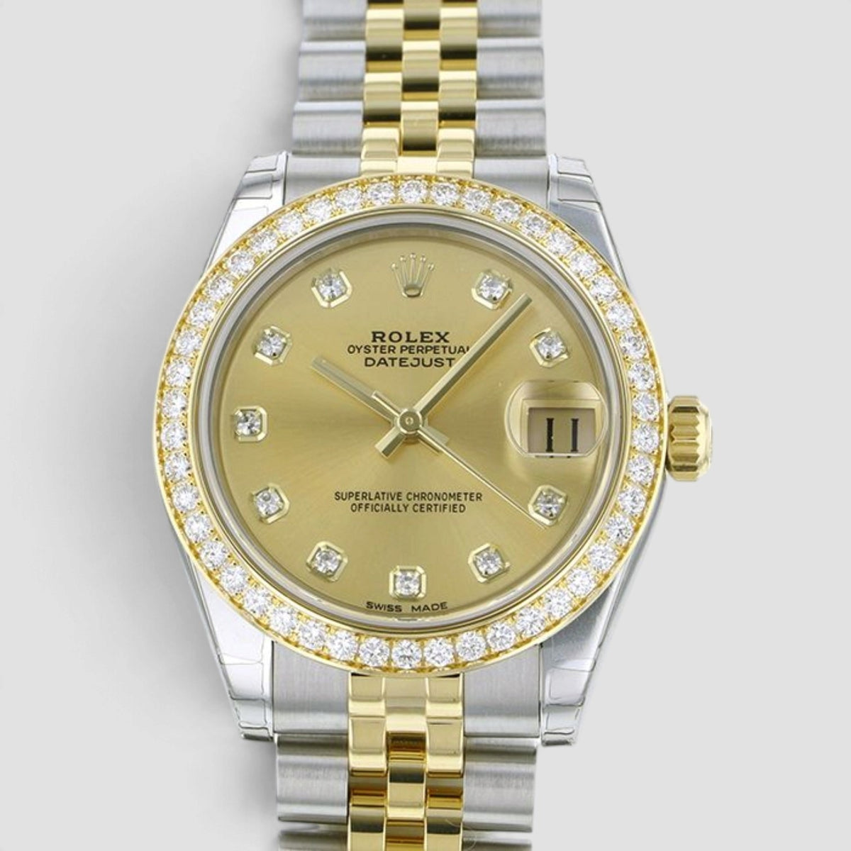 Datejust 31 Champagne Diamond Dial Jubilee