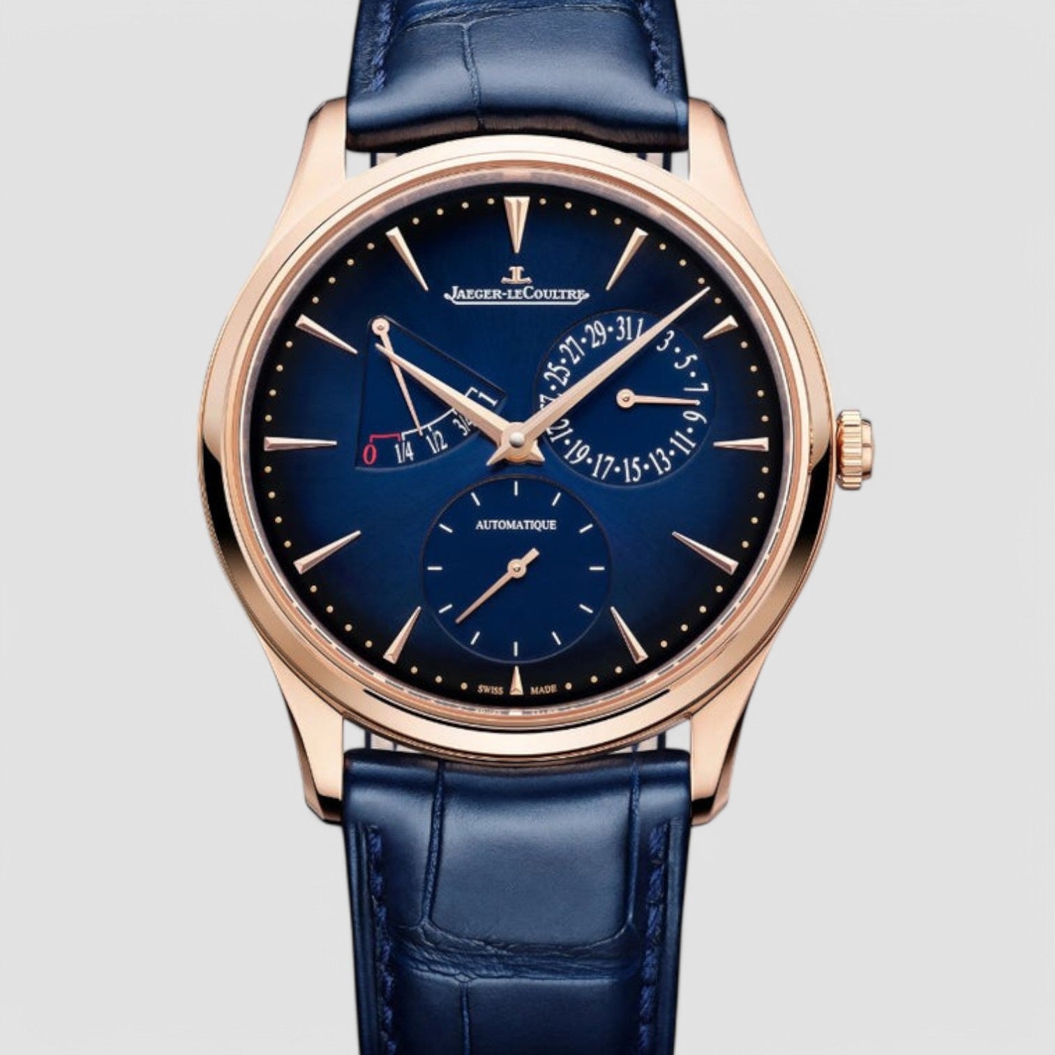 Master Ultra Thin Power Reserve Automatic Blue Dial Watch