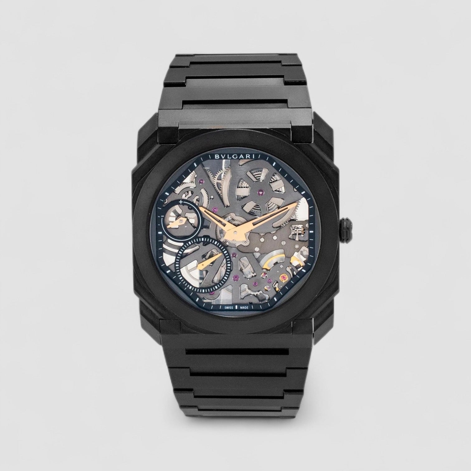 Octo Finissimo 40MM Titanium Black Ceramic Skeleton Watch