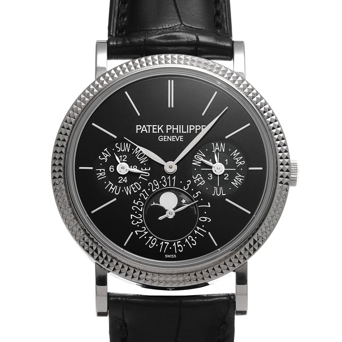 Perpetual Calendar Black Dial 18K White Gold