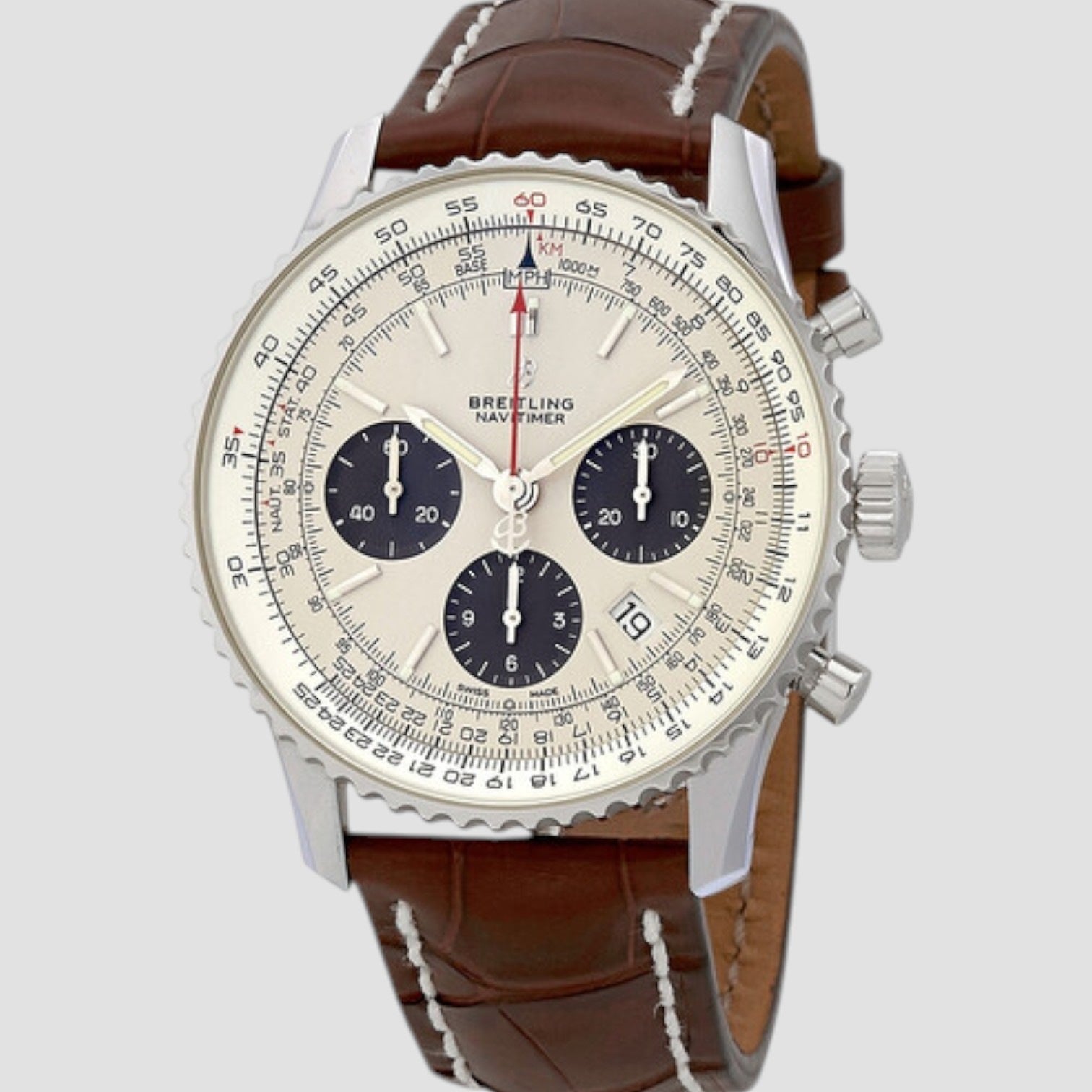 Navitimer 1 Chronograph Automatic Chronometer Silver Dial Men's Watch