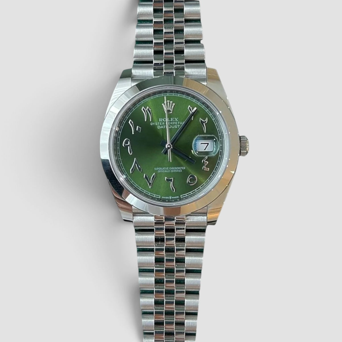 Datejust 41 Green Arabic Custom Dial Jubilee