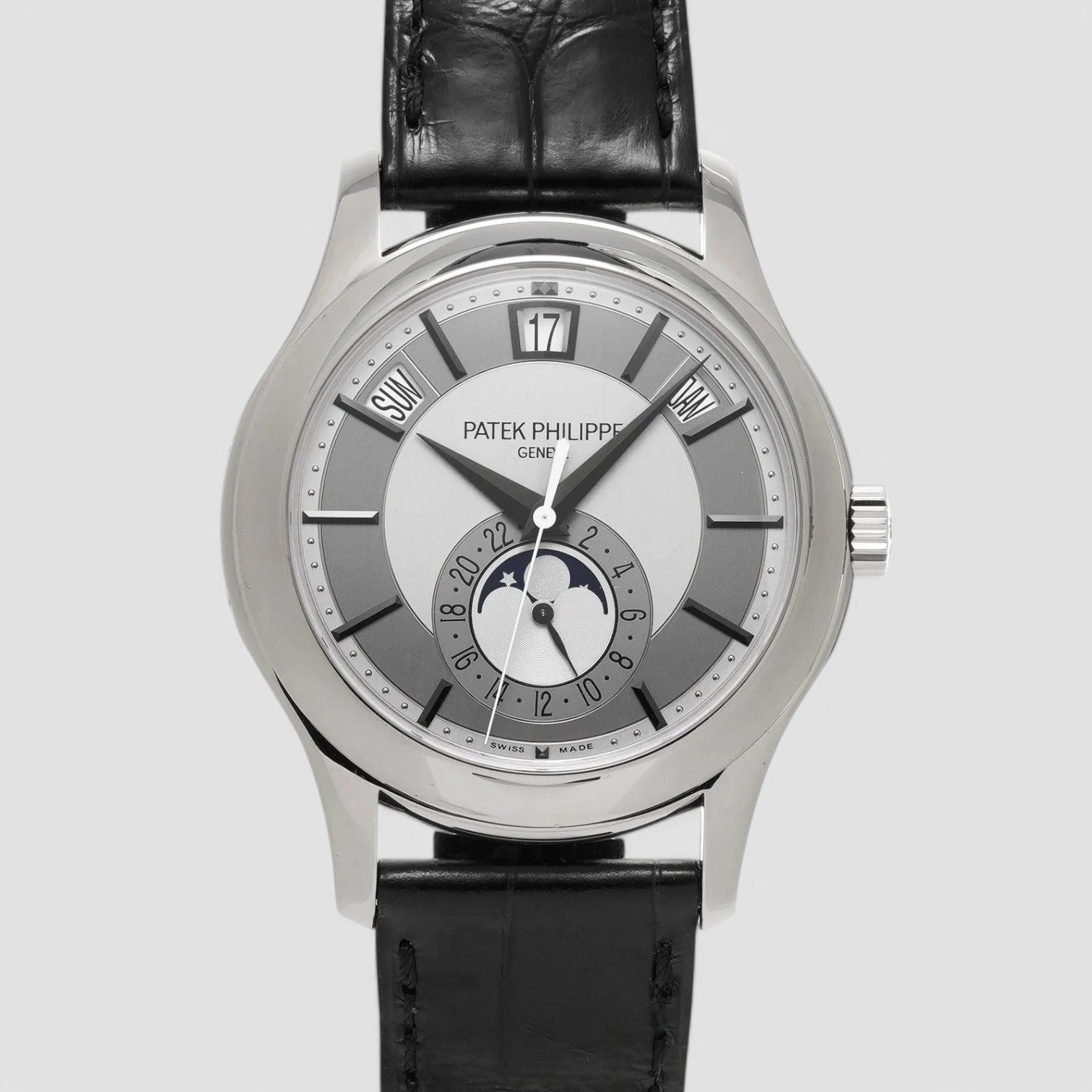 Annual Calendar 5205G 18K White Gold Silver Dial