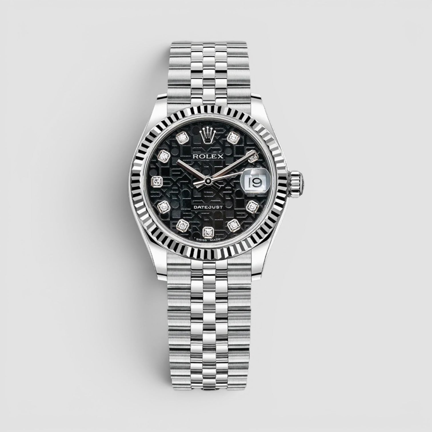 Datejust 31mm Black computer diamond dial jubilee