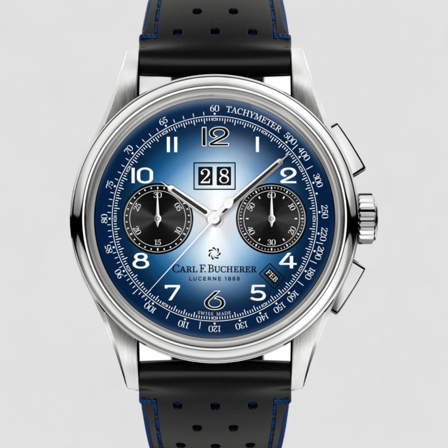 Heritage Bicompax Annual Bucherer BLUE 41mm