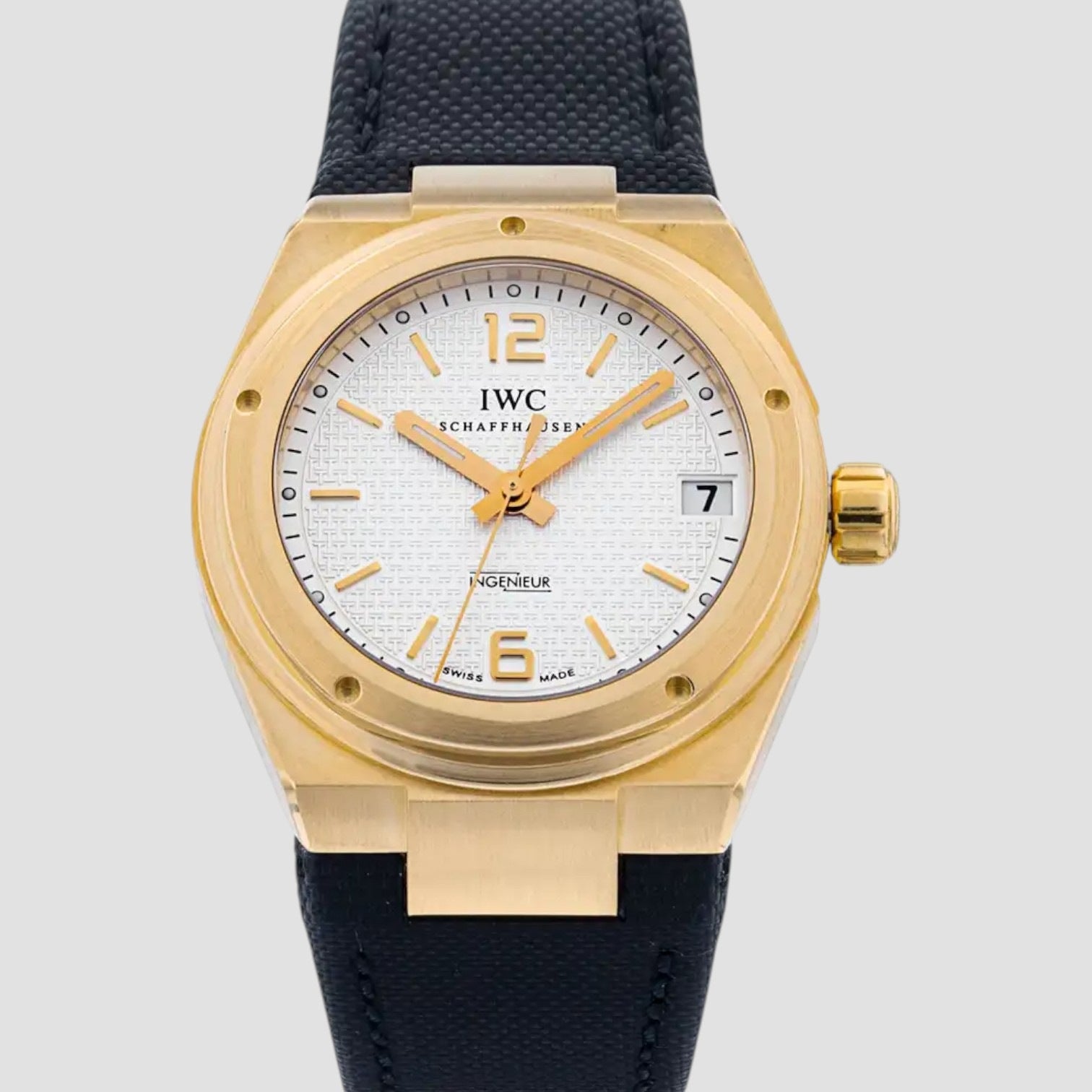 Ingenieur Silver Quarter Arabic Dial Fabric Strap