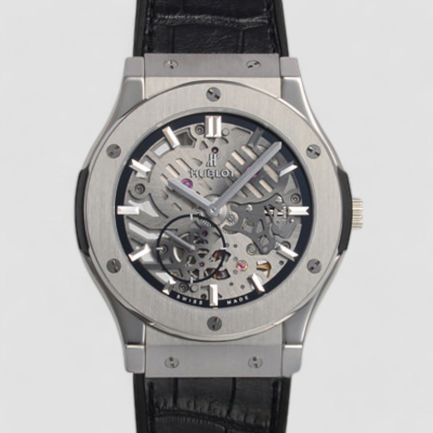 Classic Fusion Classico Skeleton Index Titanium & Leather 45mm
