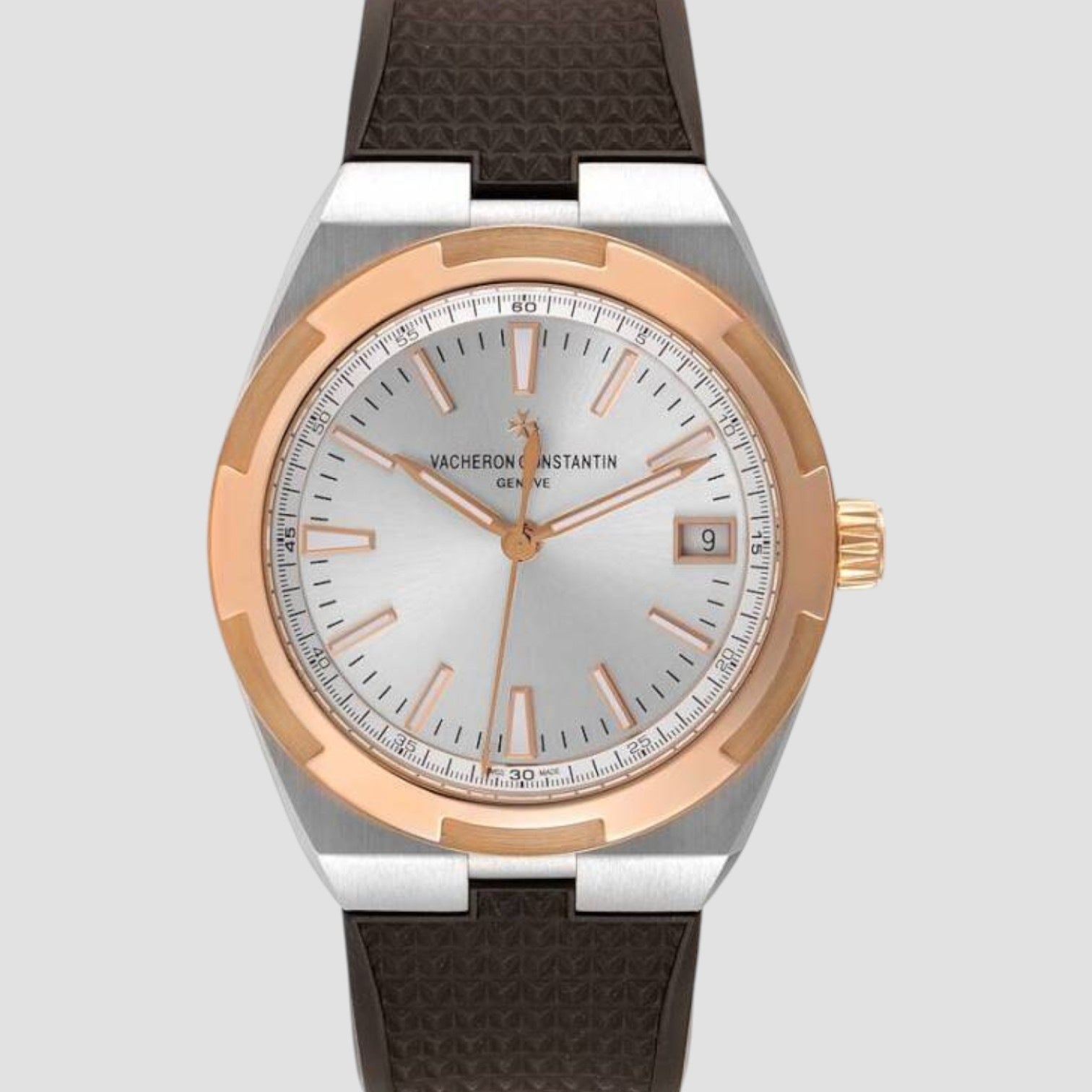 Overseas 41mm Stainless Steel Rose Gold Automatic
