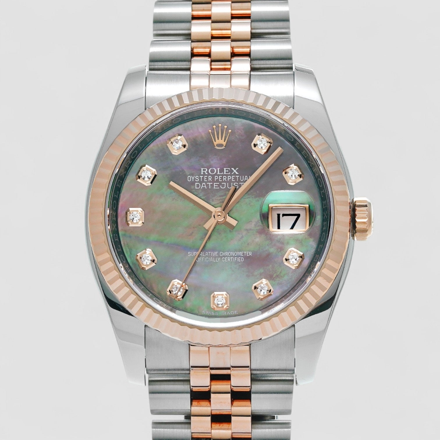 Datejust 36 18k Everose Gold & Steel Watch