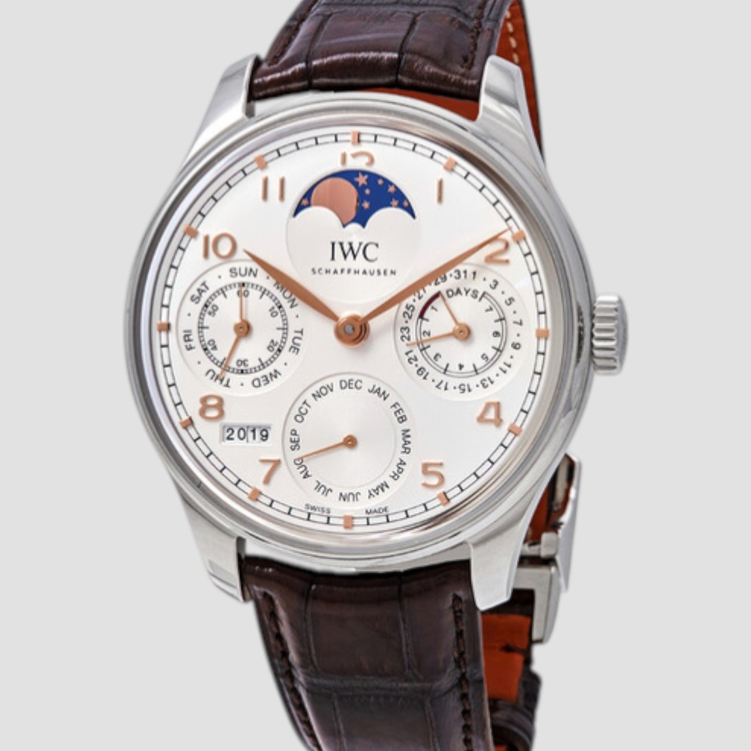 Portugieser Boutique Shanghai Perpetual Calendar Automatic White Dial Men's Watch