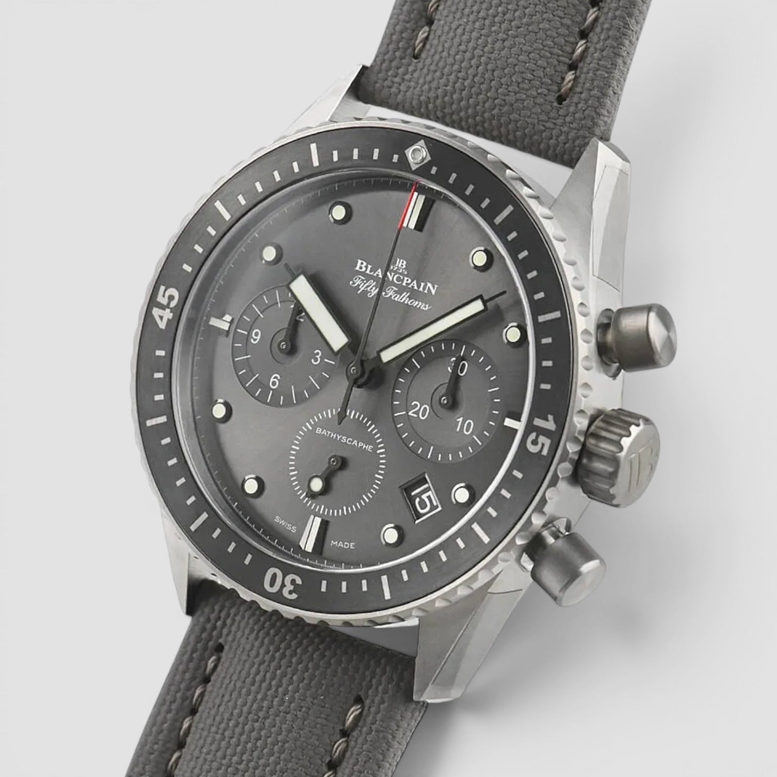 Fifty Fathoms Bathyscaphe Chronographe Flyback 43mm Titanium Grey Dial