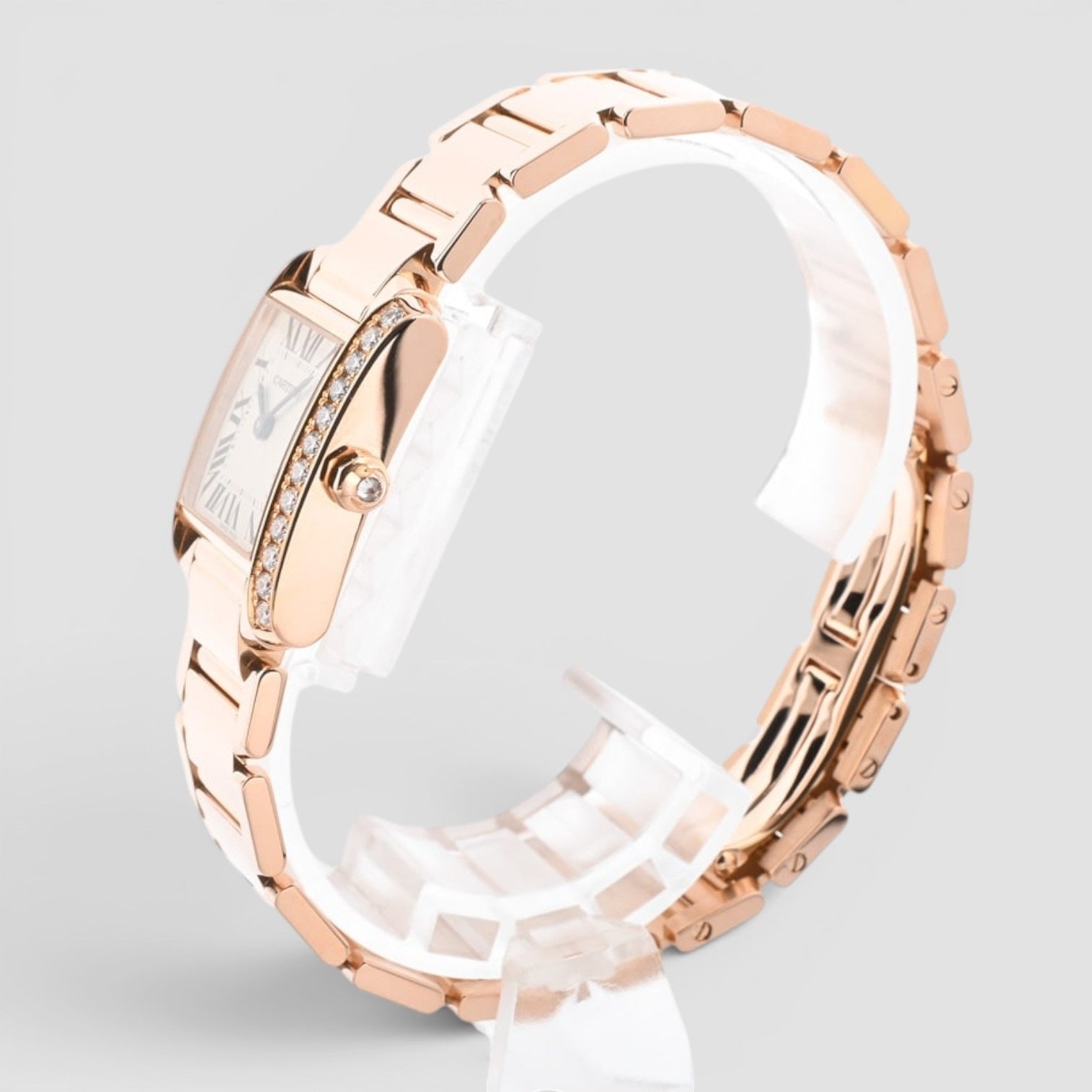 Tank Française Small 18K Rose Gold Diamond