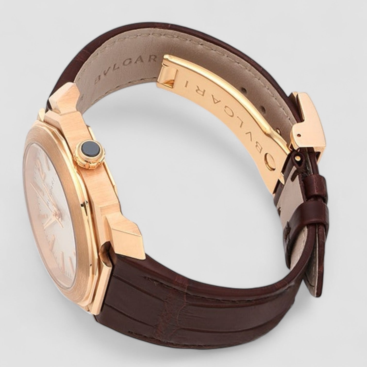 Octo Solotempo Silver Dial Pink Gold 38mm