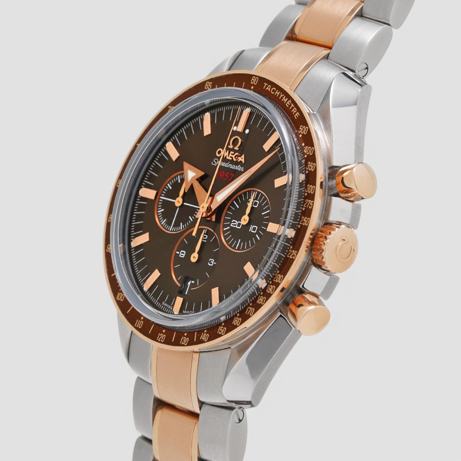 Speedmaster Broad Arrow 1957 SS / 18k RG