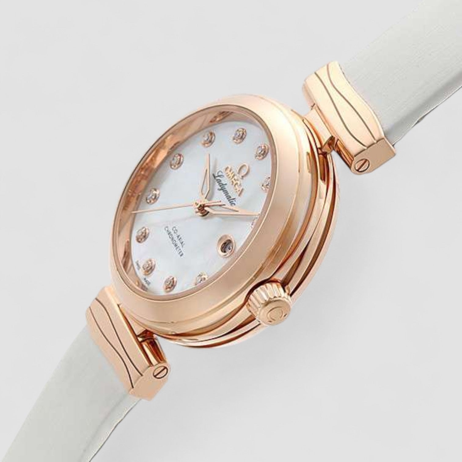 De Ville Ladymatic Automatic Diamond White Dial Watch