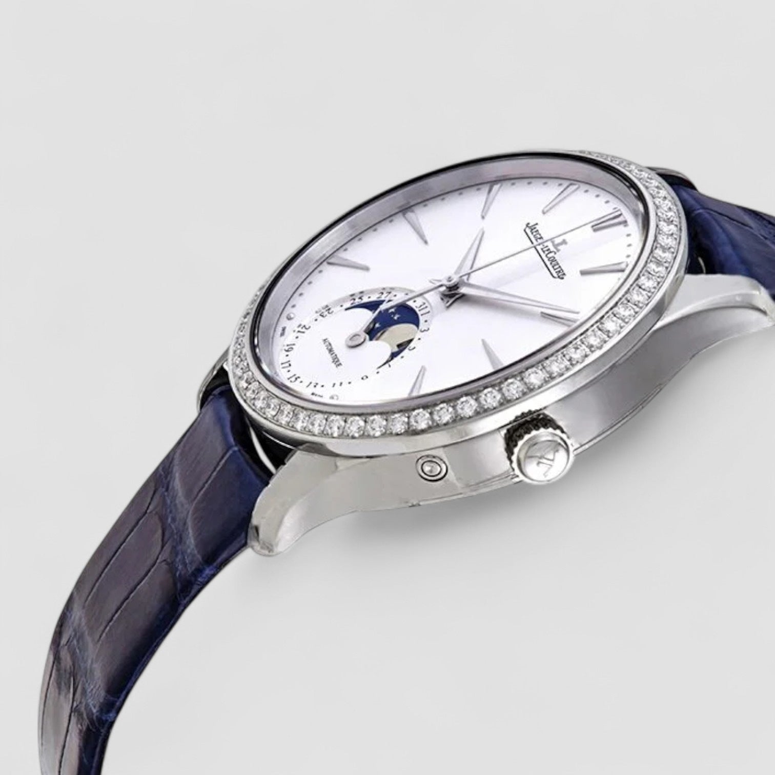 Master Ultra Thin Automatic Ladies Diamond Moon Watch