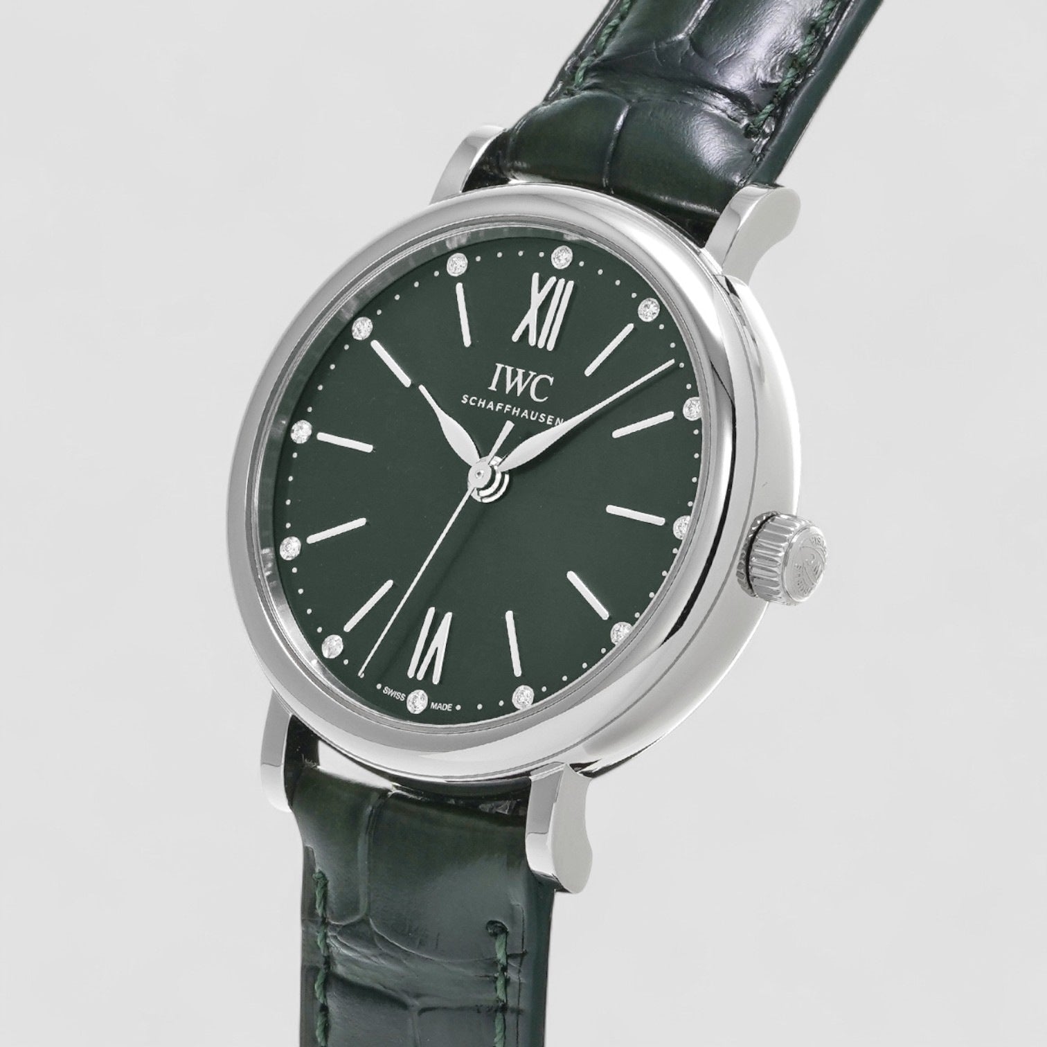 Portofino Automatic Diamond Green Dial Ladies Watch