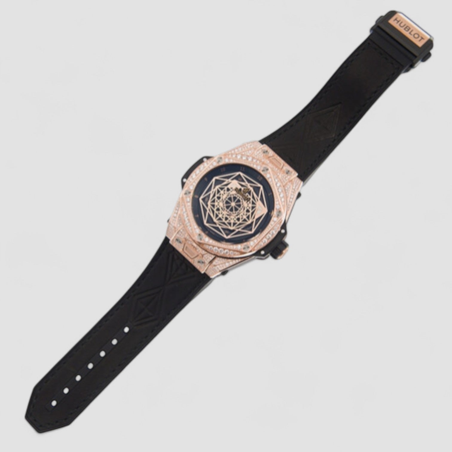Big Bang Sang Bleu Automatic Diamond Black Dial Watch