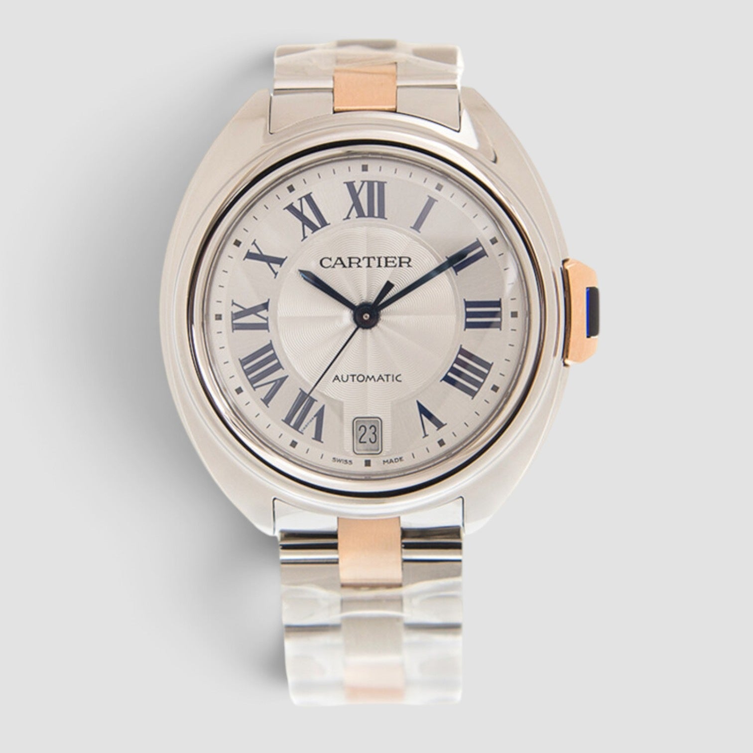 Clé de Cartier Automatic 40mm Steel & Rose Gold White Dial