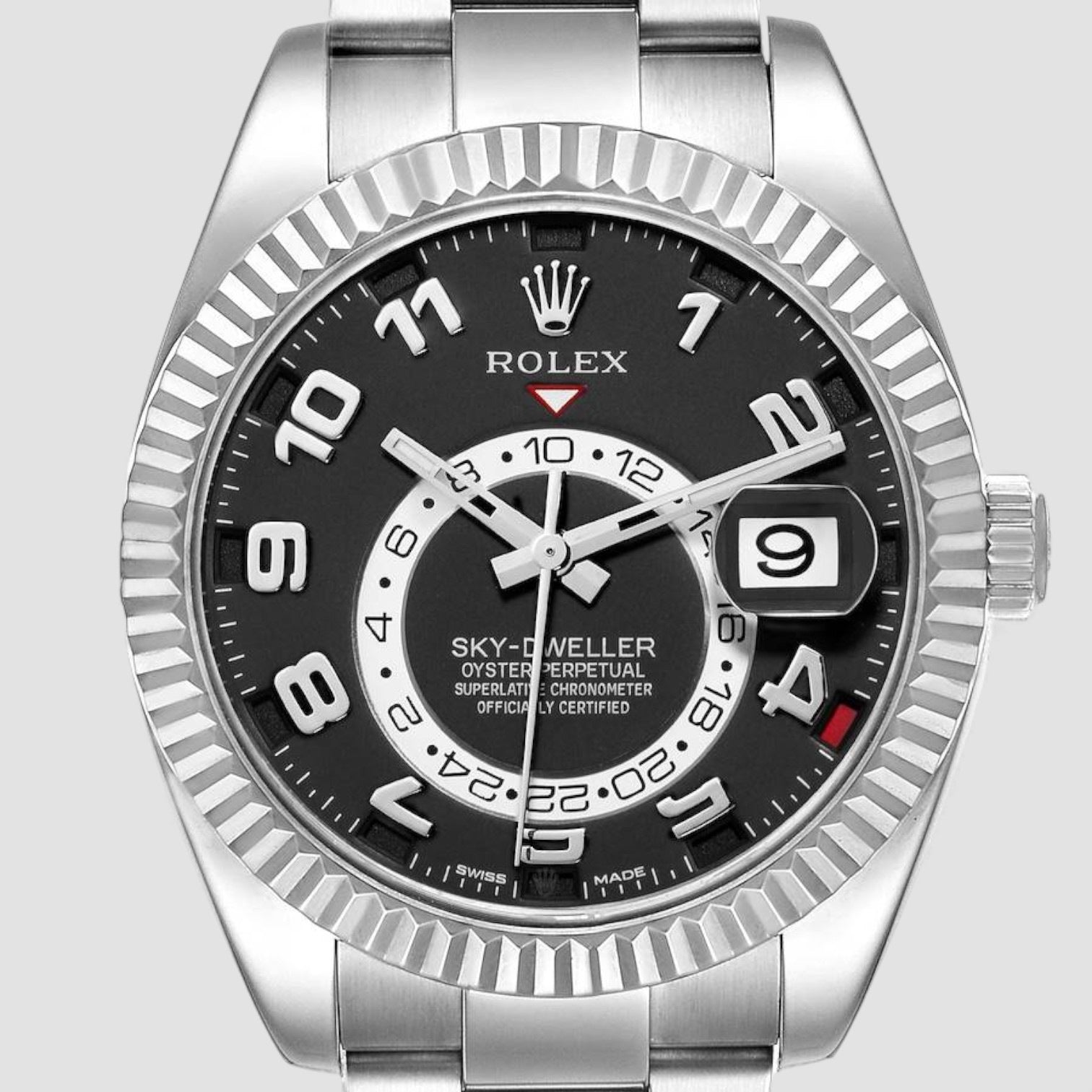 Sky-Dweller 42mm Black Dial Oyster Bracelet Men's Watch