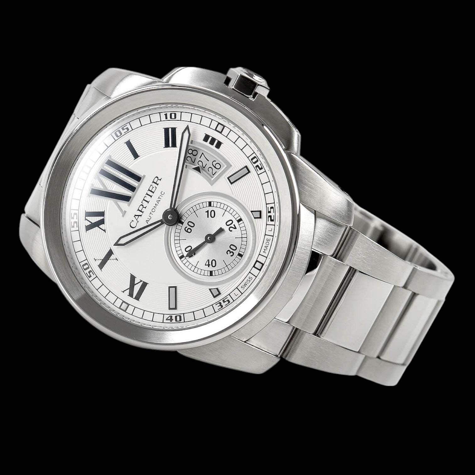 Calibre de Cartier Automatic Silver Dial SS / SS