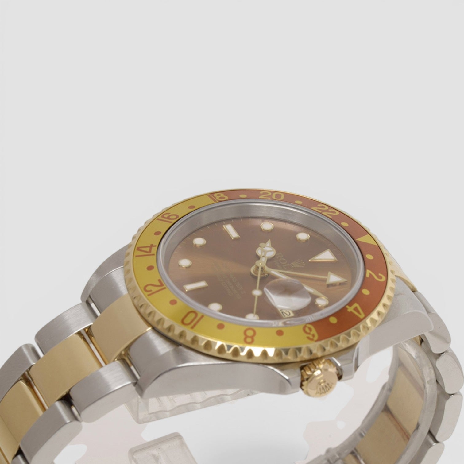 GMT-Master II 40mm Steel & Yellow Gold Root Beer Dial