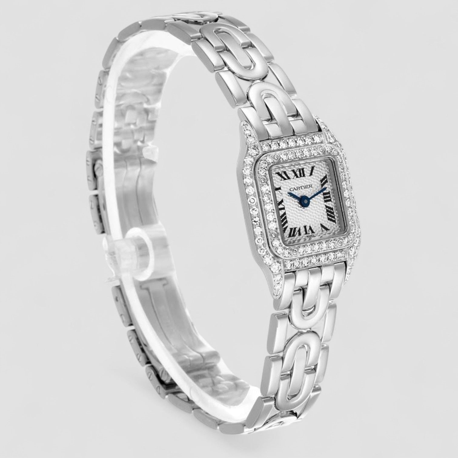 Panthere Mini White Gold Diamond Ladies Watch