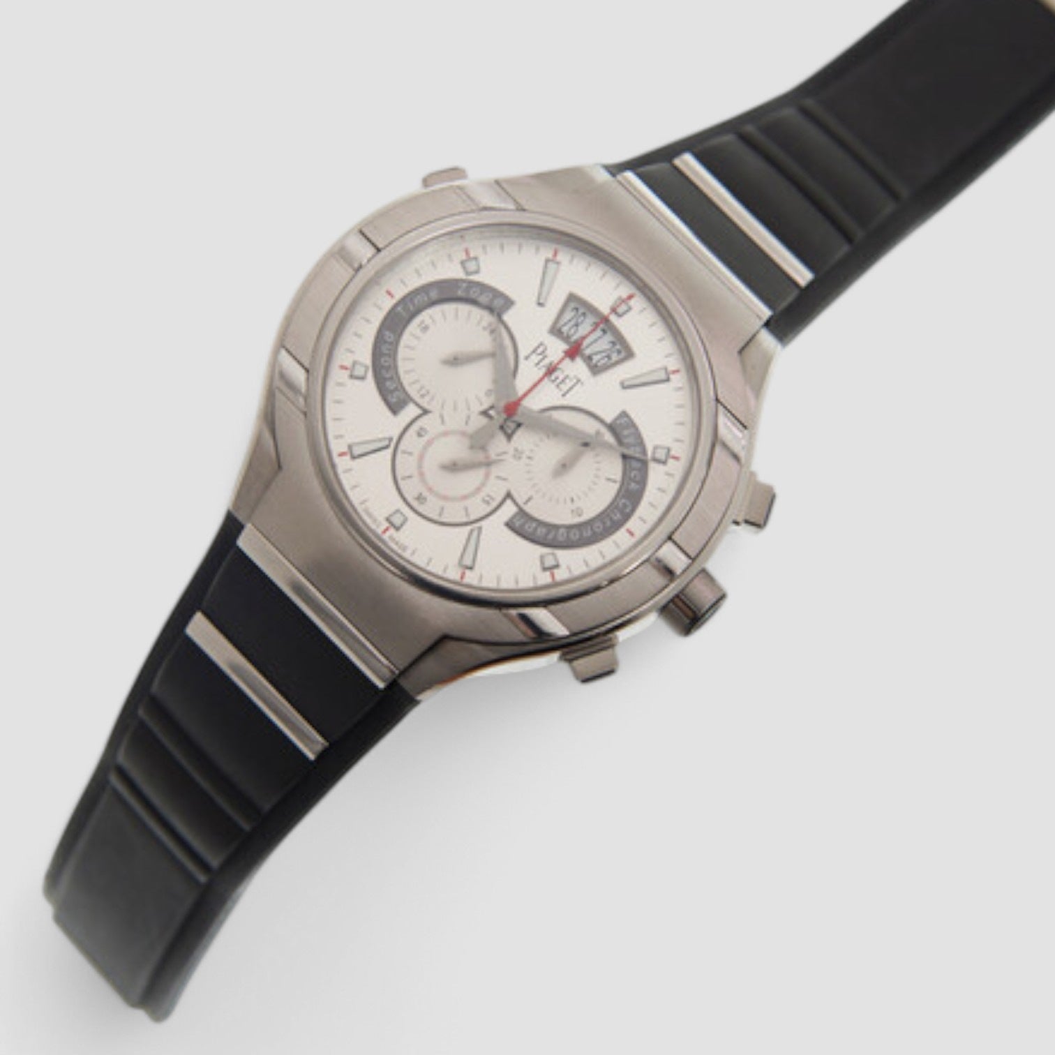 Polo FortyFive Automatic Silver Dial Black Rubber Men's Watch