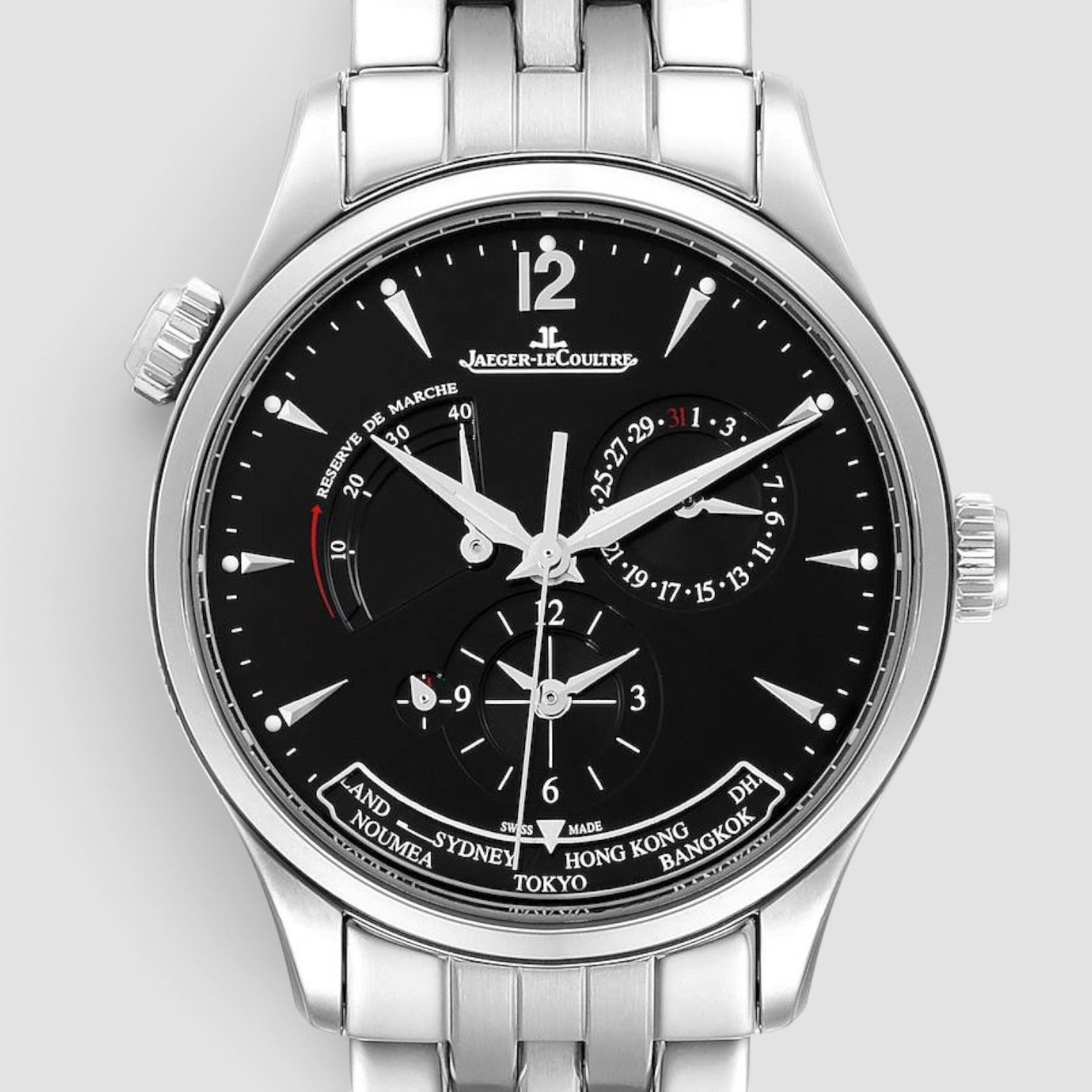 Master Geographic 39mm Stainless Steel Black Dial