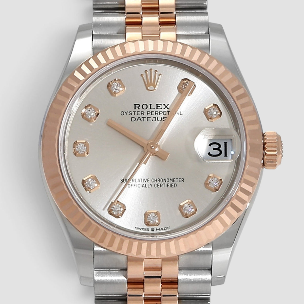 Datejust 31 Silver Diamond Dial Jubilee