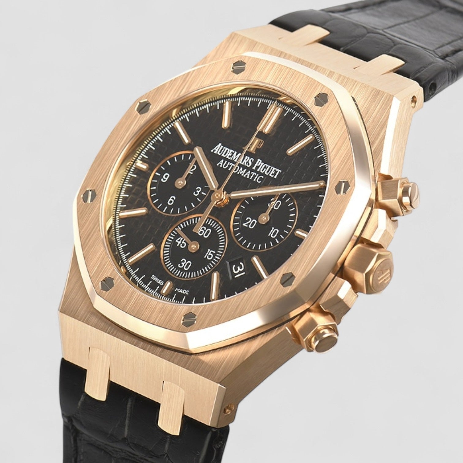 Royal Oak Chronograph Black Dial / Black Strap