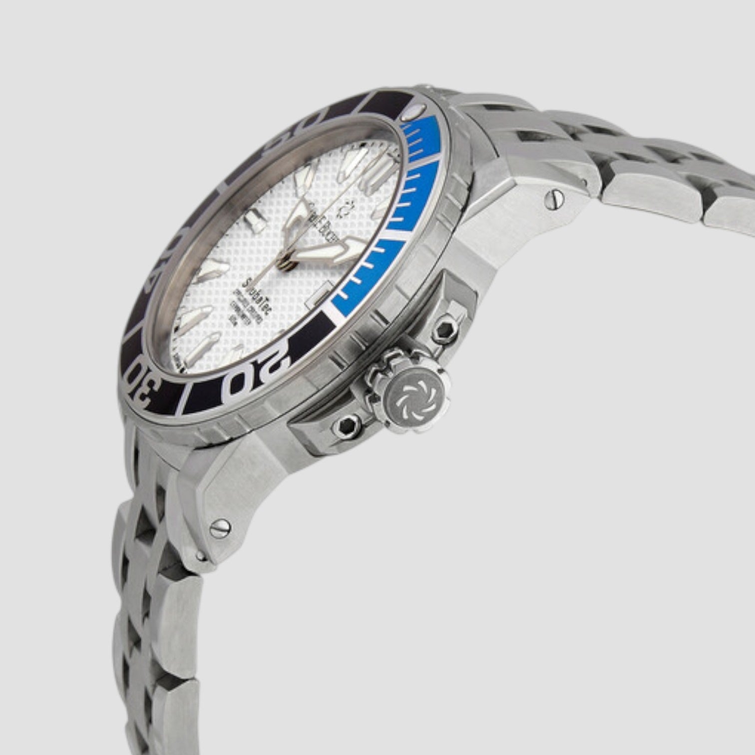 Patravi ScubaTec White Dial Batman Bezel Men's Watch