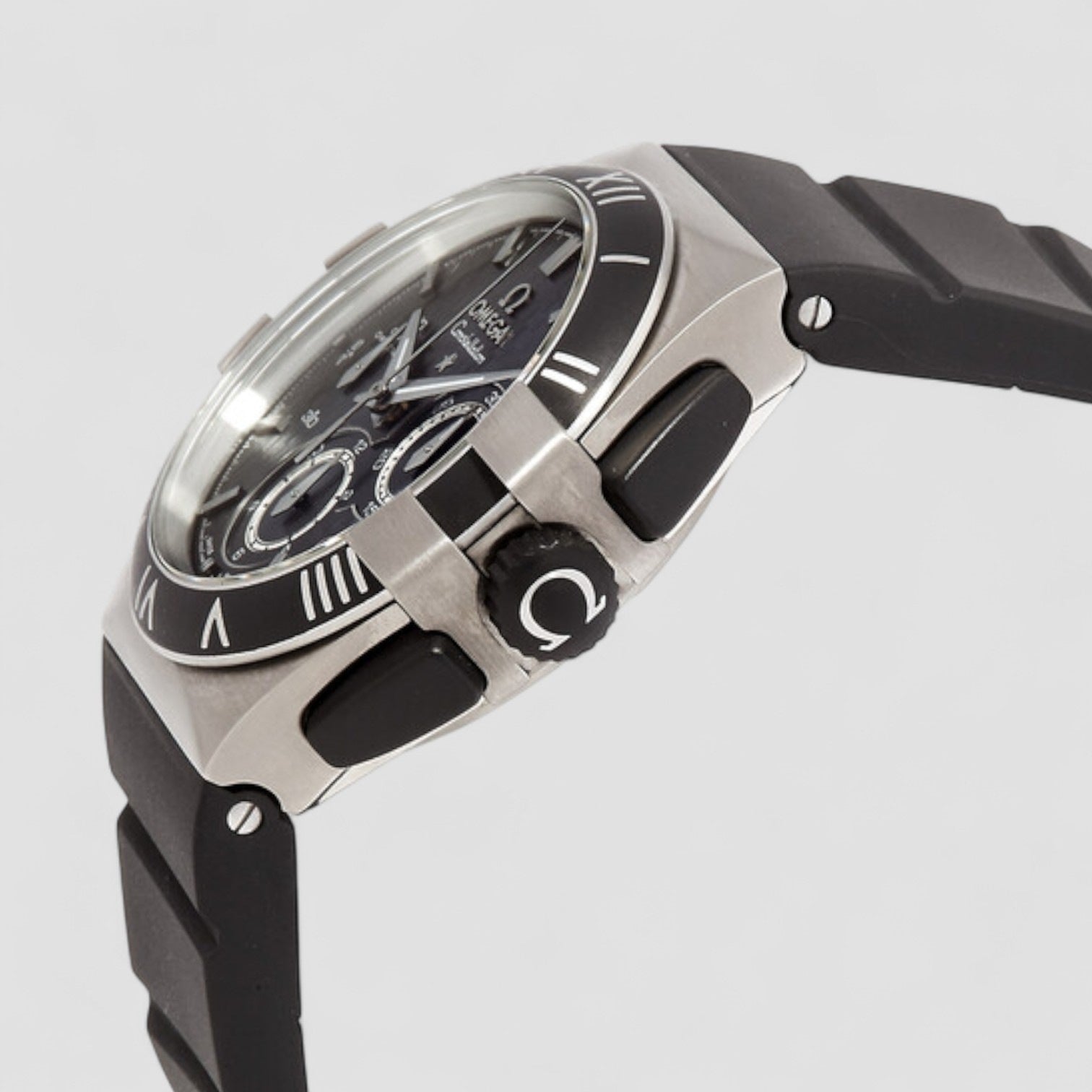 Constellation Double Eagle Chronograph Automatic Chronometer Black Dial Ladies Watch