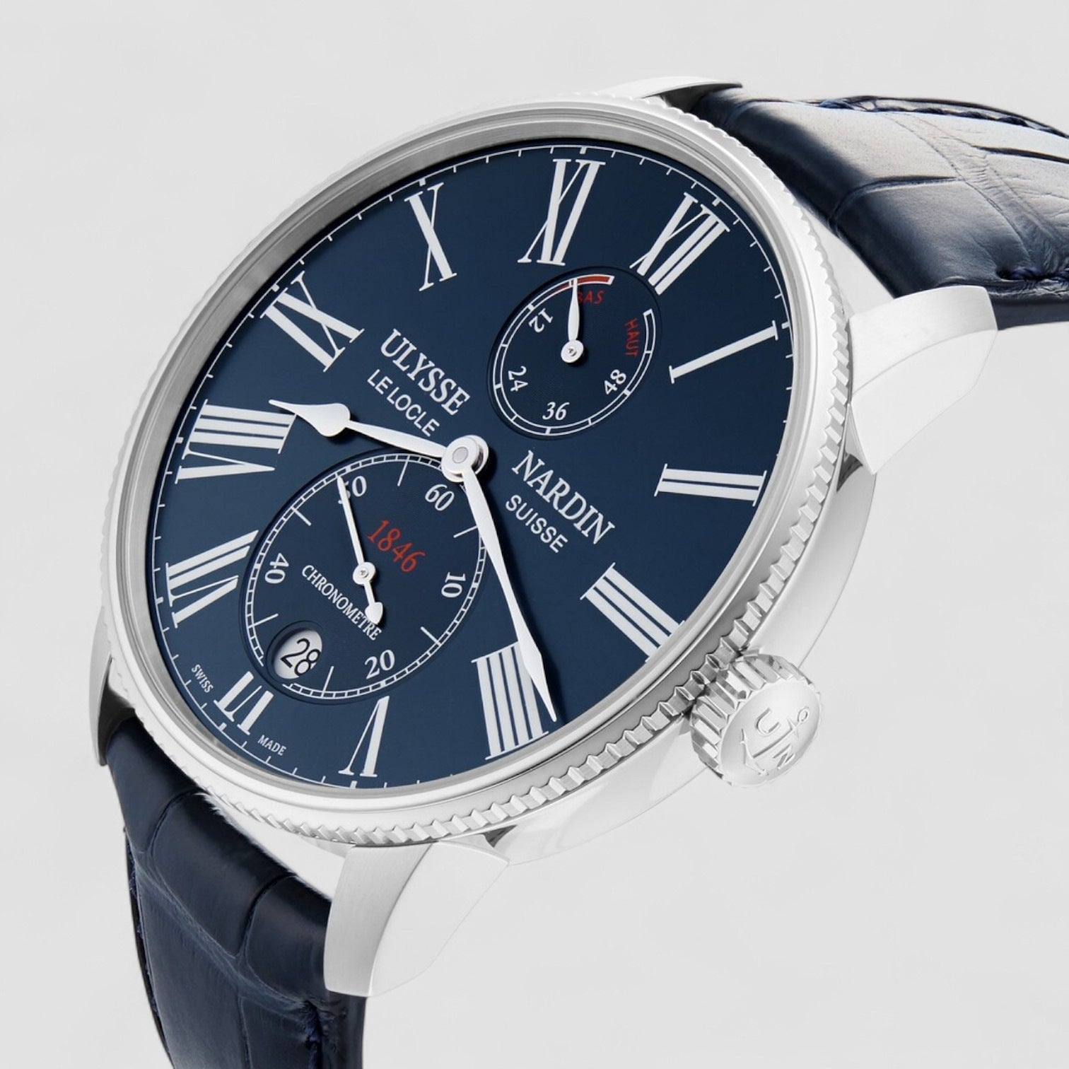 Marine Chronometer Torpilleur Blue Dial SS