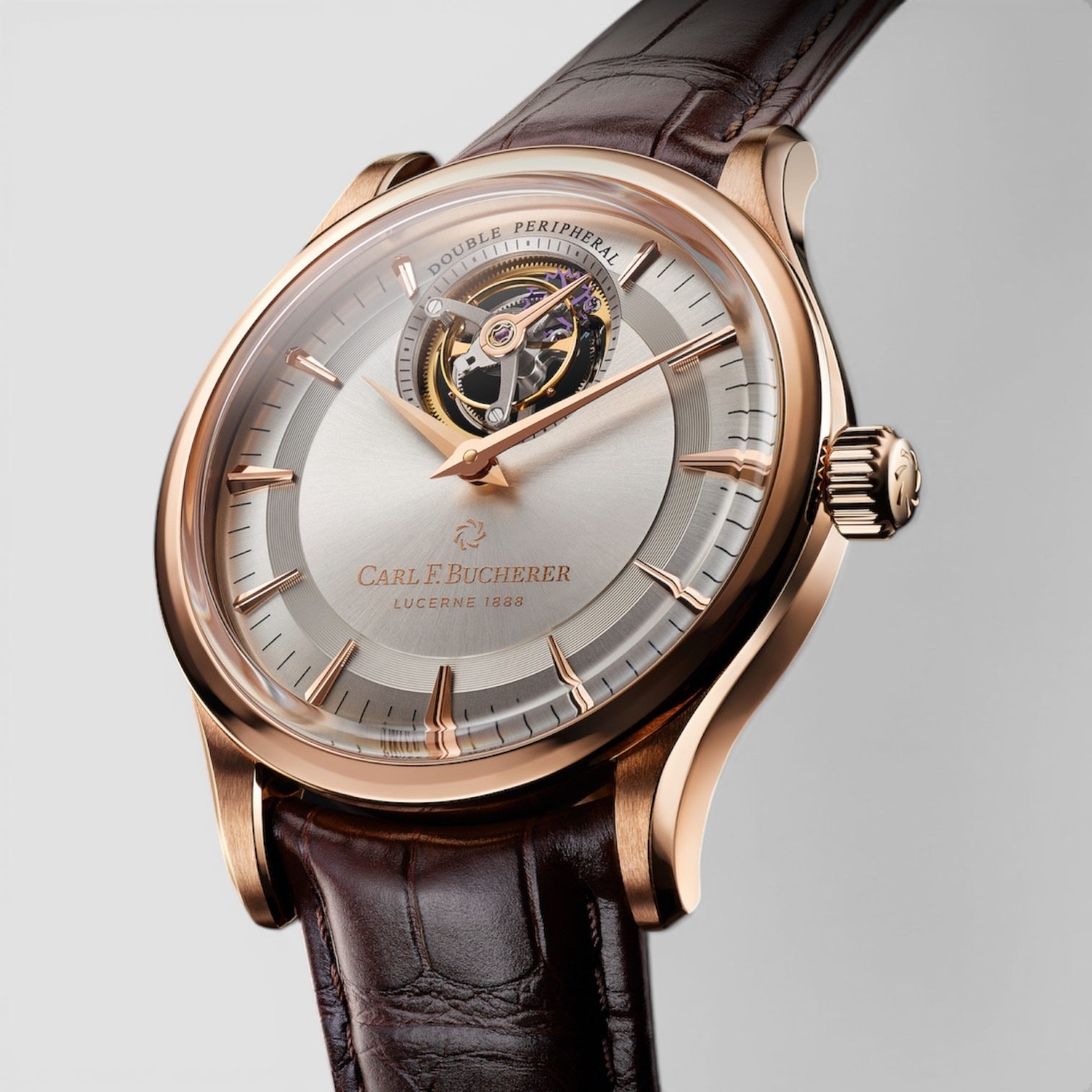 Heritage Tourbillon Double Peripheral Automatic Silver Dial Watch