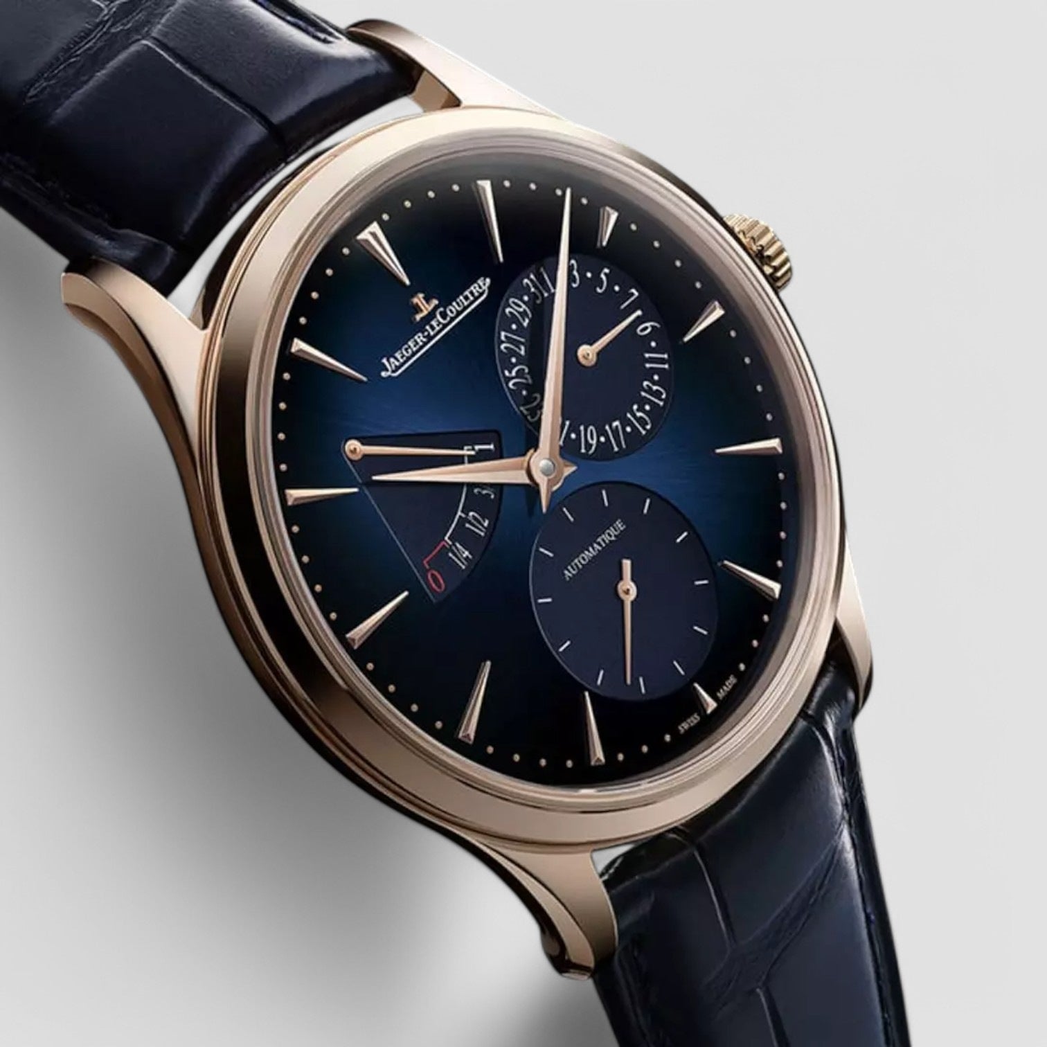 Master Ultra Thin Power Reserve Automatic Blue Dial Watch
