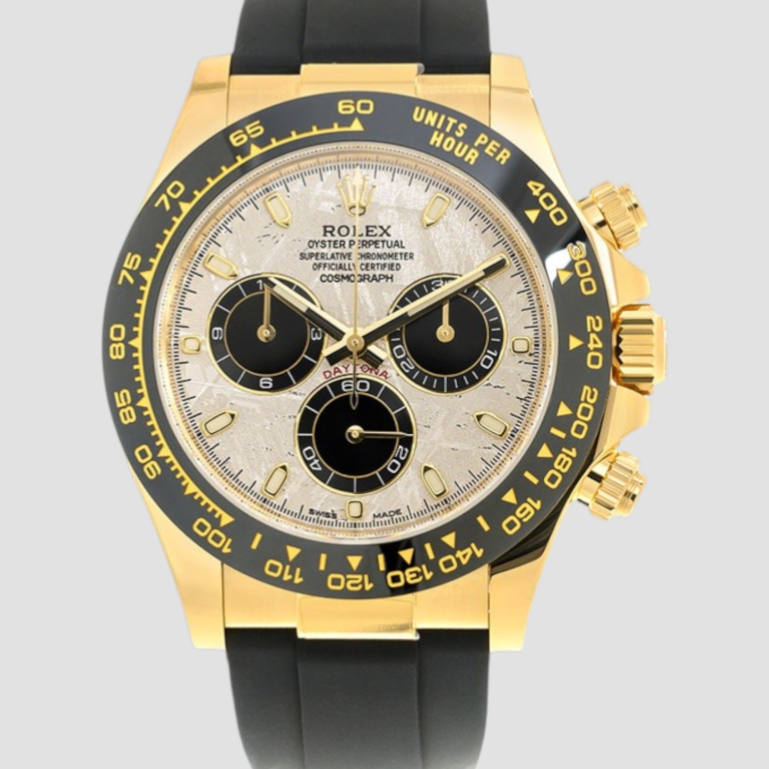 Cosmograph Daytona Silver colored/Rubber Ø40 mm