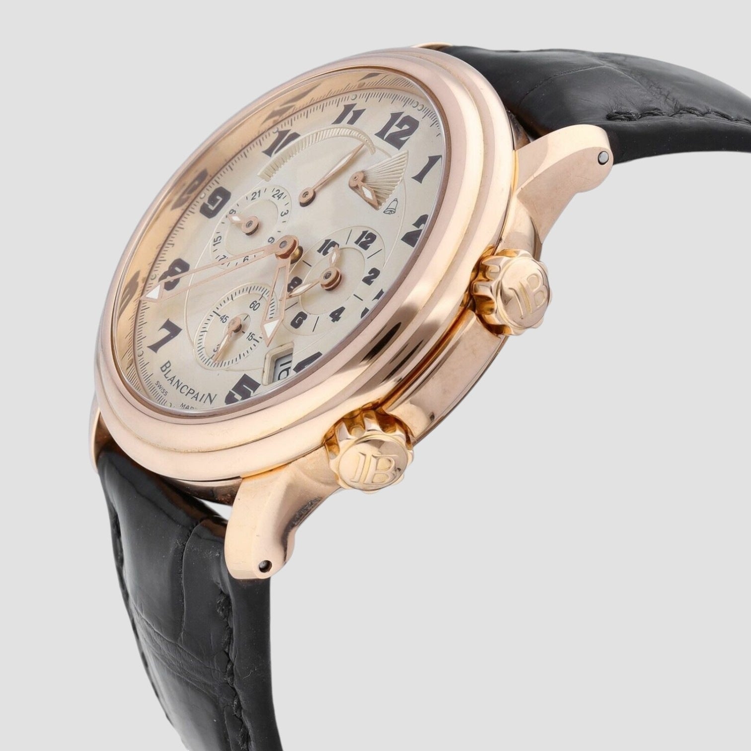 Leman Reveil GMT Alarm 18k Rose Gold Auto Men’s Watch