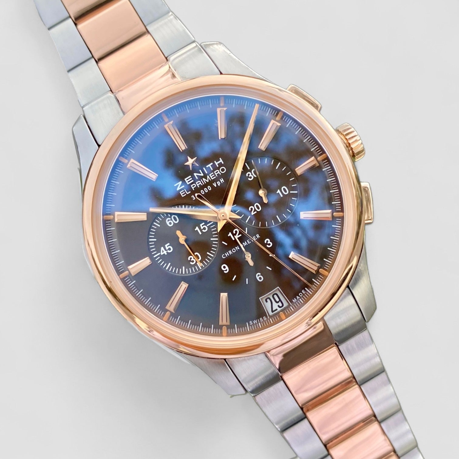 El Primero Captain Chronograph Stainless steel & 18K Rose Gold Men's Watch