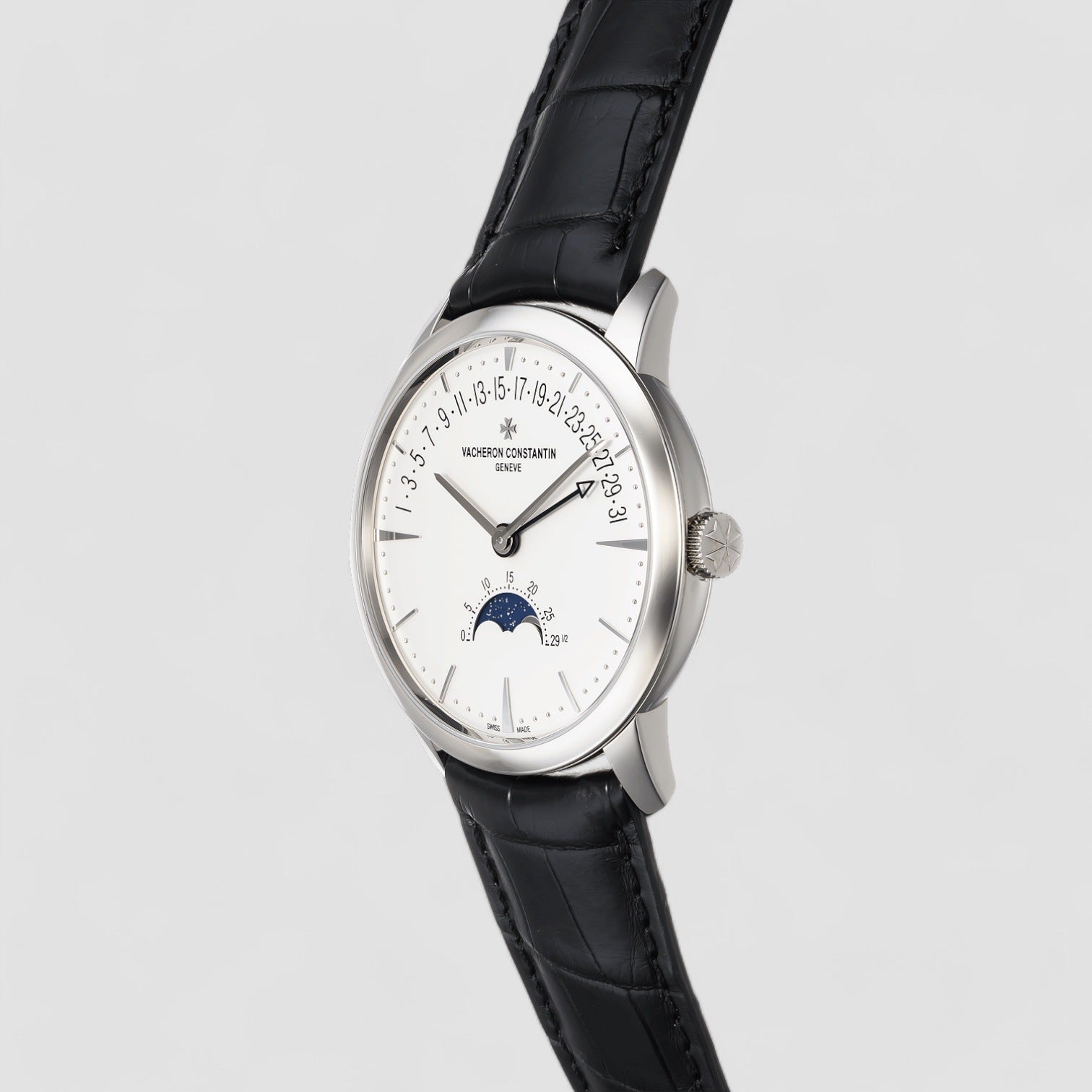 PATRIMONY MOON PHASE RETROGRADE DATE WHITE GOLD AUTOMATIC