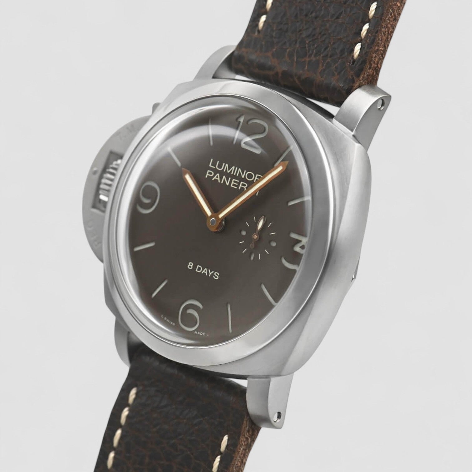 Luminor 1950 Left-Handed 8 Days Titanio Brown Dial