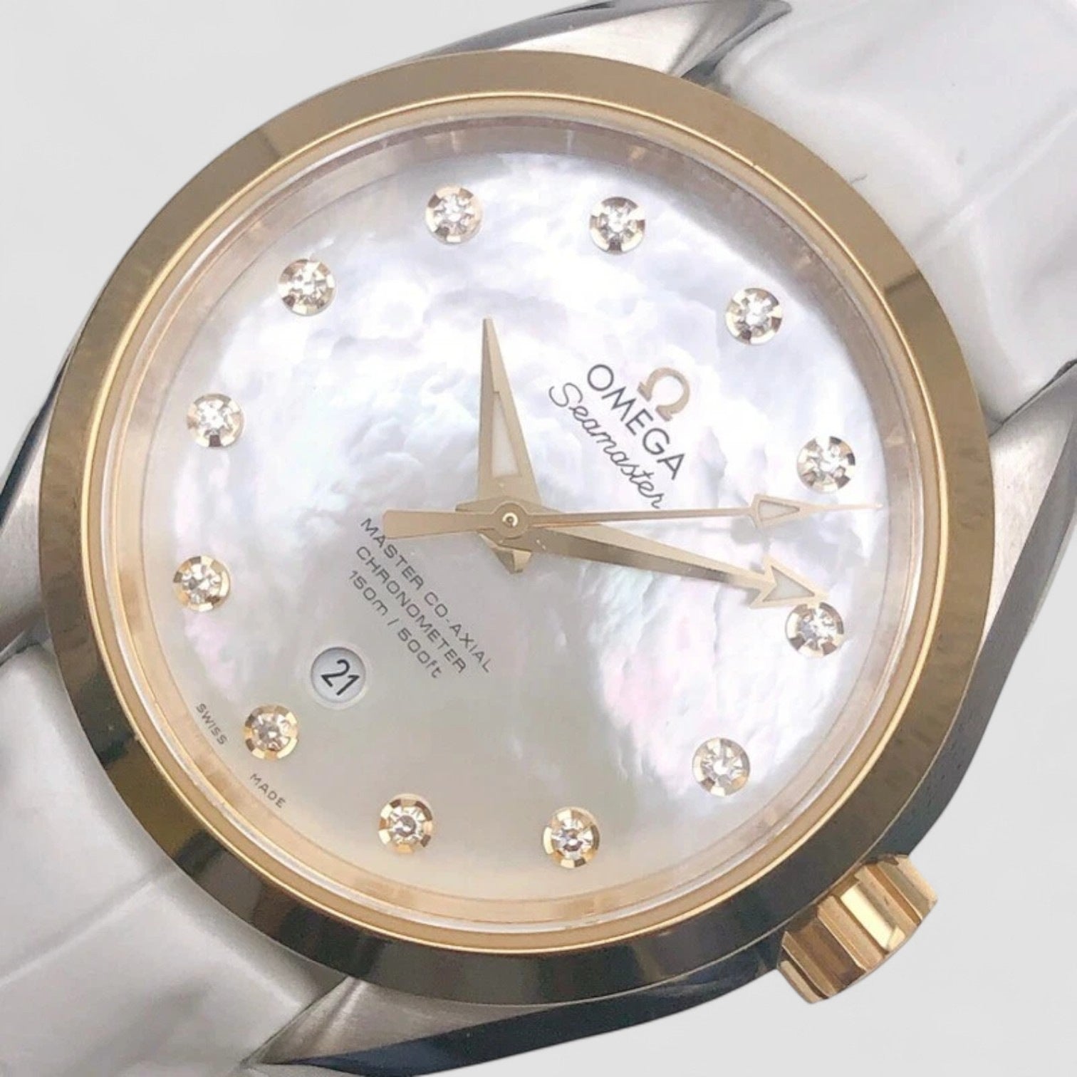 Seamaster Aqua Terra Mother of Pearl Dial Ladies Watch