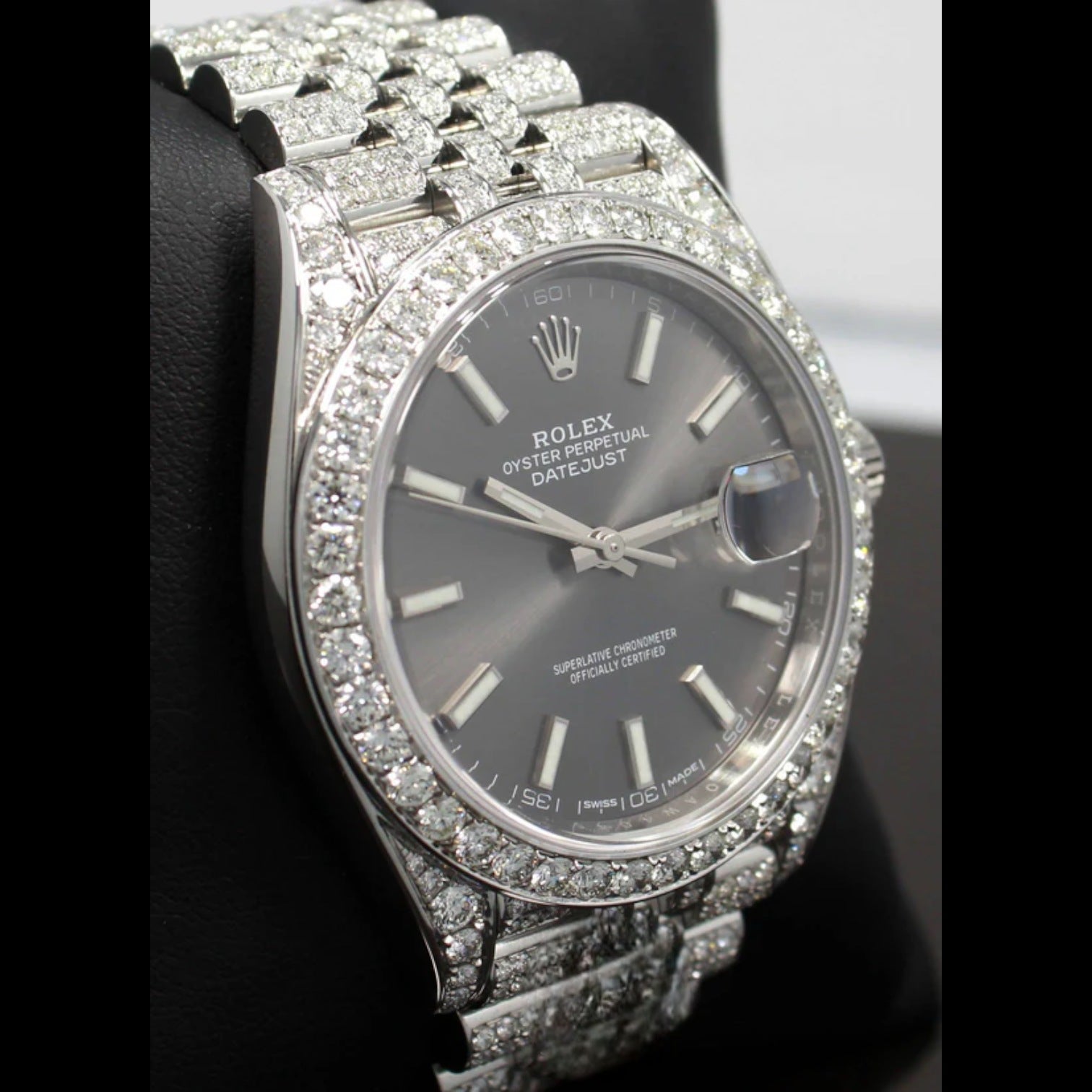 Datejust 41 Full Iced out – Diamonds – Grey Dial – Jubilee