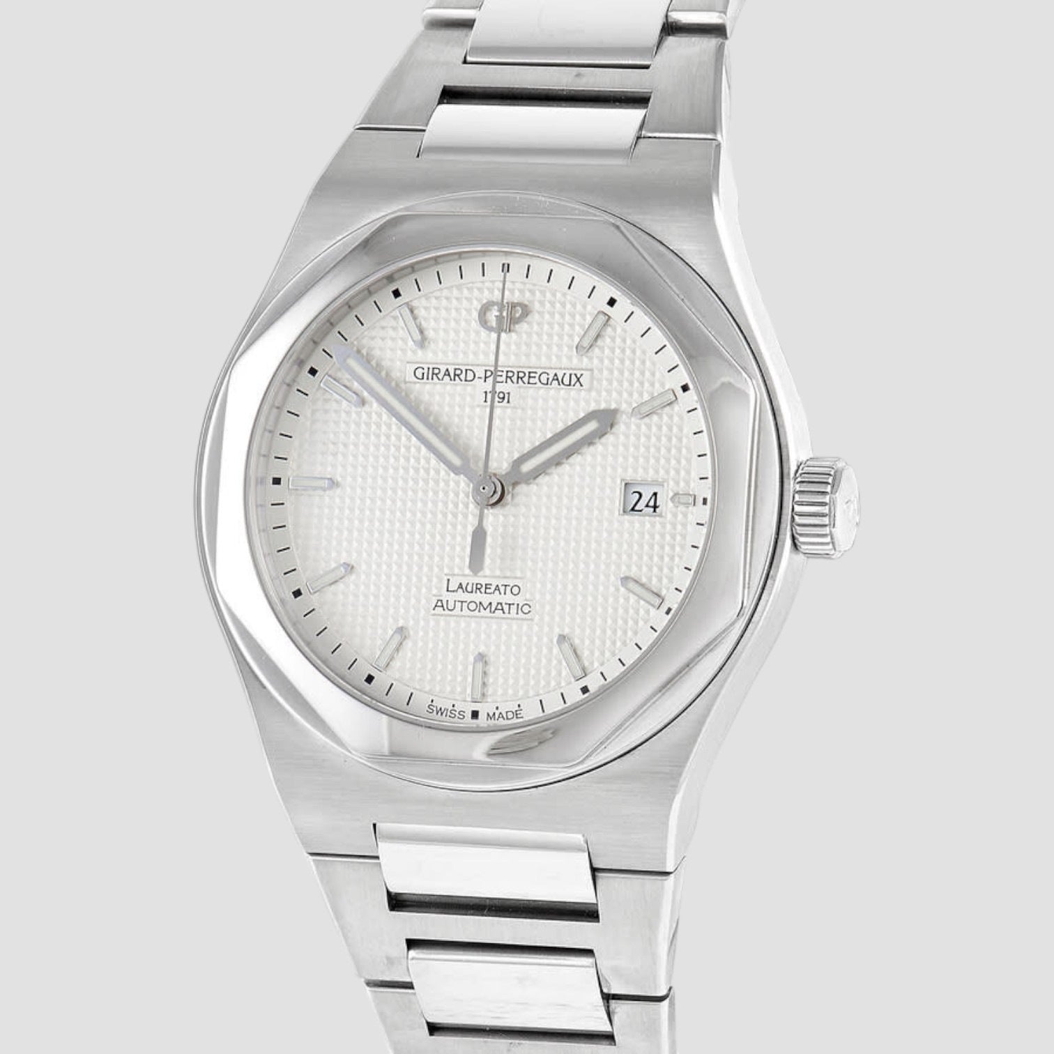 Laureato Automatic Silver Dial Stainless Steel Unisex Watch